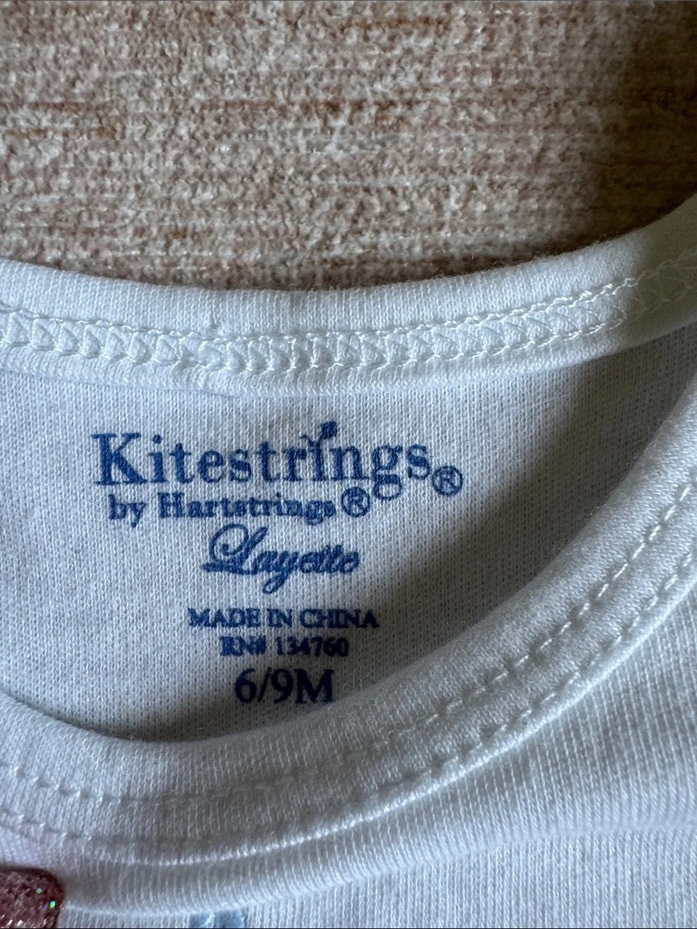 Kitestrings Layette White Baby Bodysuit and Light Blue Footie Set Anchor Design